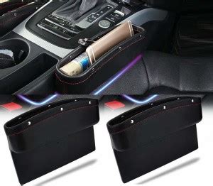 lukzer 2 PC Car Seat Gap Filler Leather PU Car Console Side Storage ...