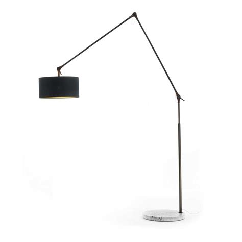 Porada Gary Big Floor Lamp Walnut Marble Base by Heal's | ufurnish.com