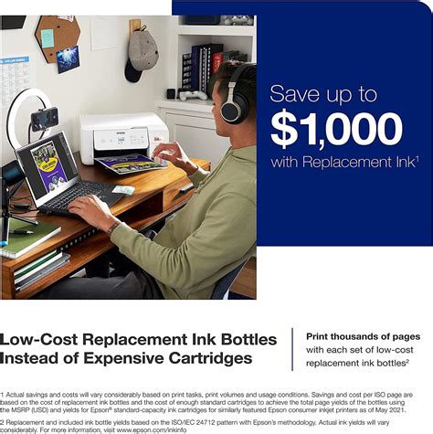 Buy Epson EcoTank ET-28 Series Wireless Color All-in-One Cartridge-Free ...
