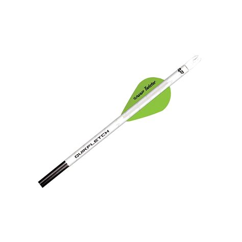 Quikfletch Twister Arrow Fletching System White Wrap, 2 Green, 1 White ...