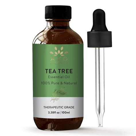 AVD Organics Tea Tree Essential Oil 100ml - 100% Pure and Natural ...