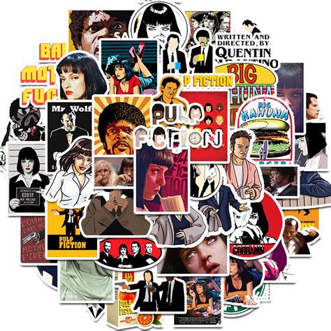 Pulp Fiction Sticker Pack Of 50 Stickers Pulp Fiction Stickers ...