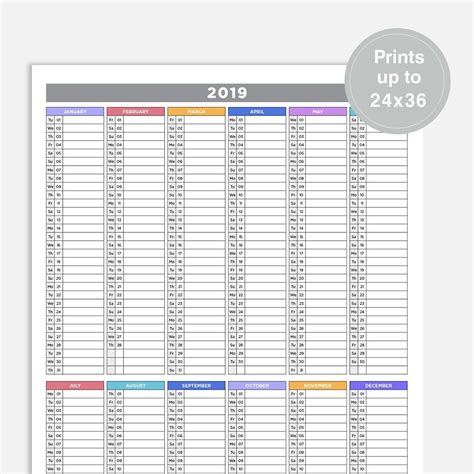 Free Printable Year At A Glance Calendar - Printable Calendars AT A GLANCE