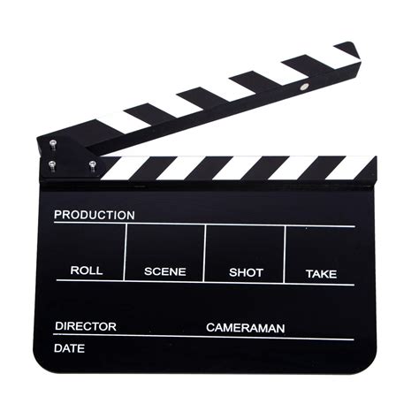 Buy Acrylic Plastic Clapper Board, 30x24cm Director Film Clapboard Easy ...