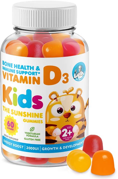 Buy Vitamin D Gummies for Kids & Adults 2000 IU - High-Absorption Natural Vitamin D3 Chewable ...