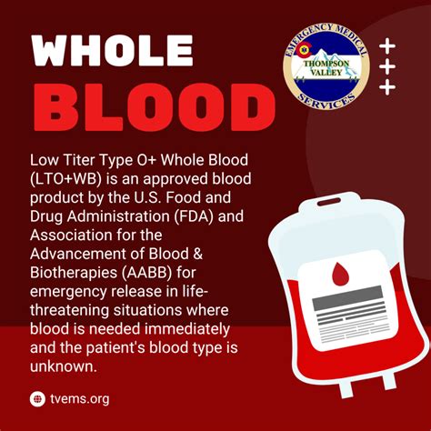 Prehospital Whole Blood Program – Thompson Valley EMS