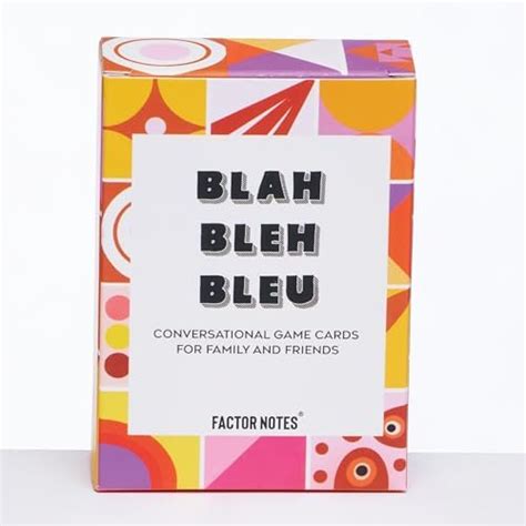 FACTOR NOTES Conversational Cards: Blah Bleh Bleu… : Amazon.in