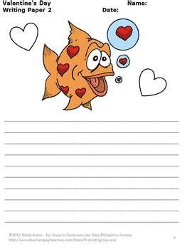FREE Valentine's Day Writing Papers Lined Papers Print and Digital ...
