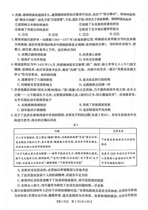 辽宁省部分高中2024届高三10月月考历史试题(2)_自主选拔在线
