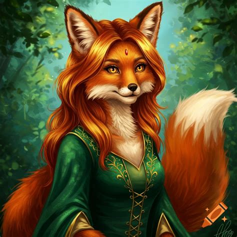 Anime-style fox girl on Craiyon