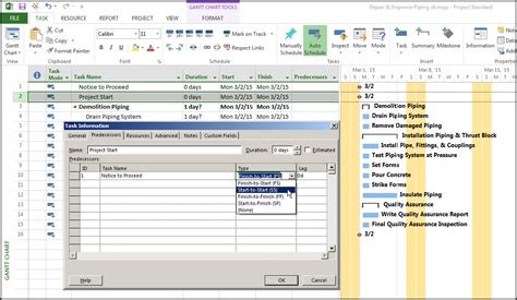 Image result for Conditional Tasks Microsoft Project