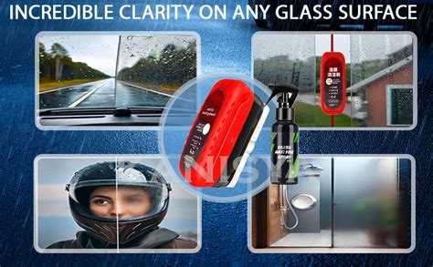 KANISYA Oil Film Cleaning Brush & Car Glass Cleaner Anti-Fog Spray ...