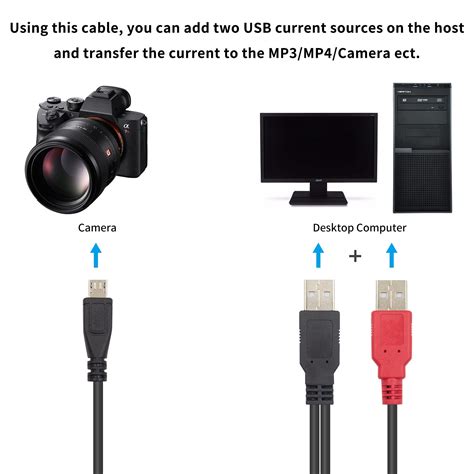 Buy Duttek USB to Micro USB Cable, Dual USB 2.0 Male to Standard Micro ...