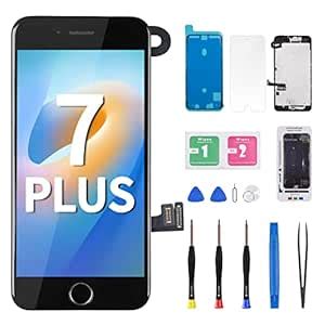 for iPhone 7 Plus Screen Replacement with Home Button 5.5" Black LCD ...