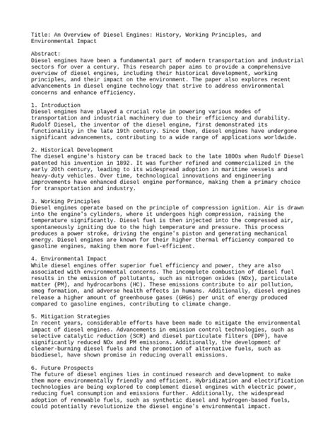 Image result for Diesel Engine History