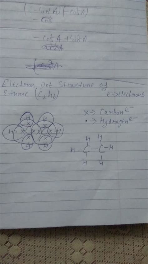 draw electron dot structure of ethane molecule (C2H6) - Brainly.in