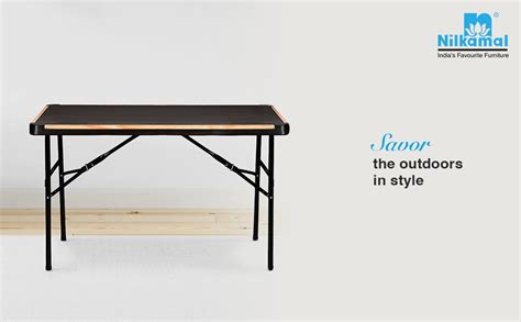 Nilkamal Plastic Feast Foldable Table|Blow Moulded|Ideal For Cafeteria ...