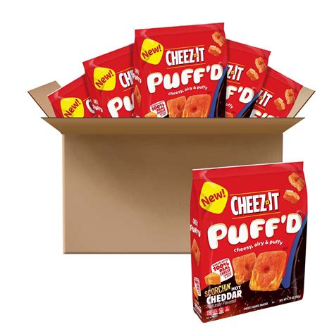 Buy Cheez-It Puff'd Cheesy Baked Snacks, Puffed Snack Crackers, Kids ...