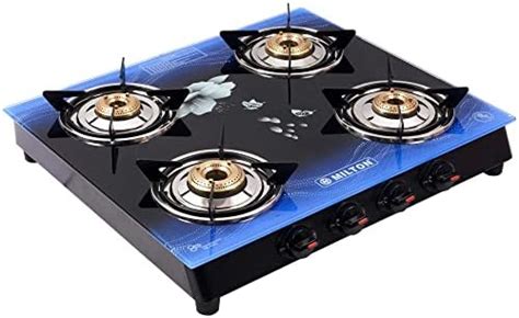 Butterfly Smart 4 Burner Glass Top Gas Stove | Manual Ignition ...