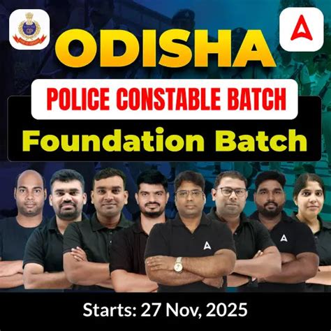 ODISHA POLICE CONSTABLE Foundation Batch | Online Live Classes by Adda ...