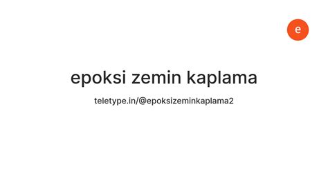 epoksi zemin kaplama — Teletype