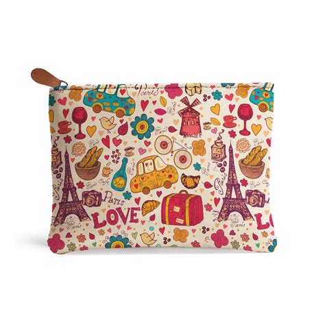 Buy PAPER PLANE DESIGN Multipurpose Canvas Travel Pouch for Girls ...