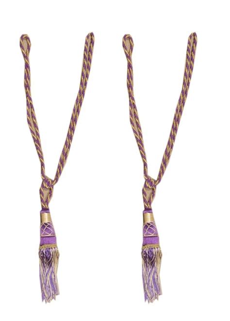 Buy Homefab India Set of 2 Beautiful Purple Curtain Tie Backs (Tassels ...