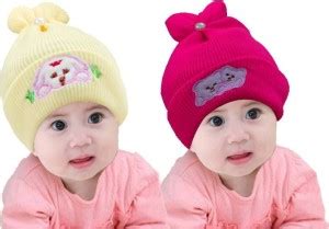 Goyoku New Born Baby Soft Winter Woolen Monkey Cap for Baby 2 Pcs. 0 to ...