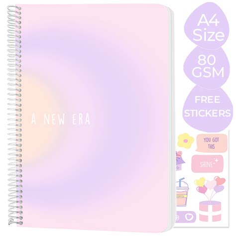 Pinterest Vibes Bundle: A4 Spiral Notebook, Tote Bag, Sticker Book, A5 ...