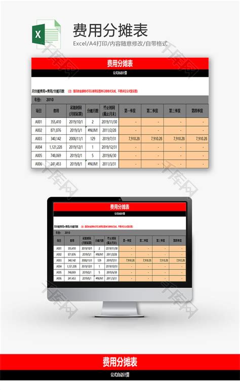 日常费用统计系统表Excel模板下载_熊猫办公