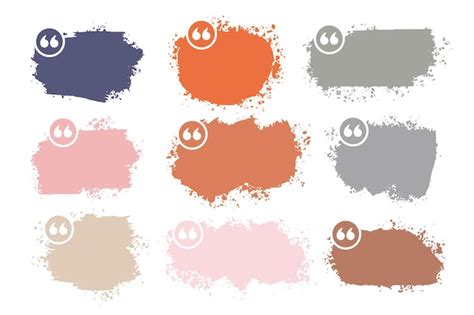 Abstract grunge splatter quotation boxes collection | Free Vector