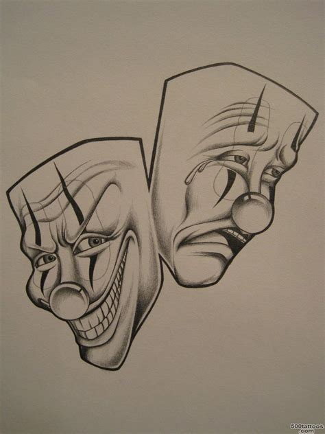 clown drawing tattoo