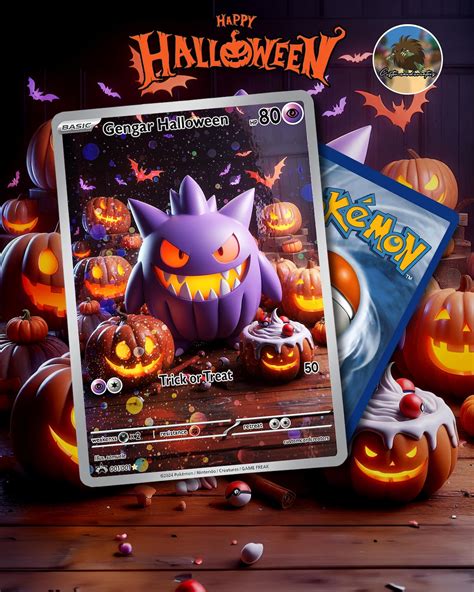 Gengar Halloween POKEMON Custom Card Gx Cosmo Holo ! - Etsy