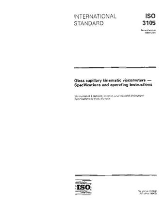 ISO 3105:1994, Glass capillary kinematic viscometers - Specifications ...