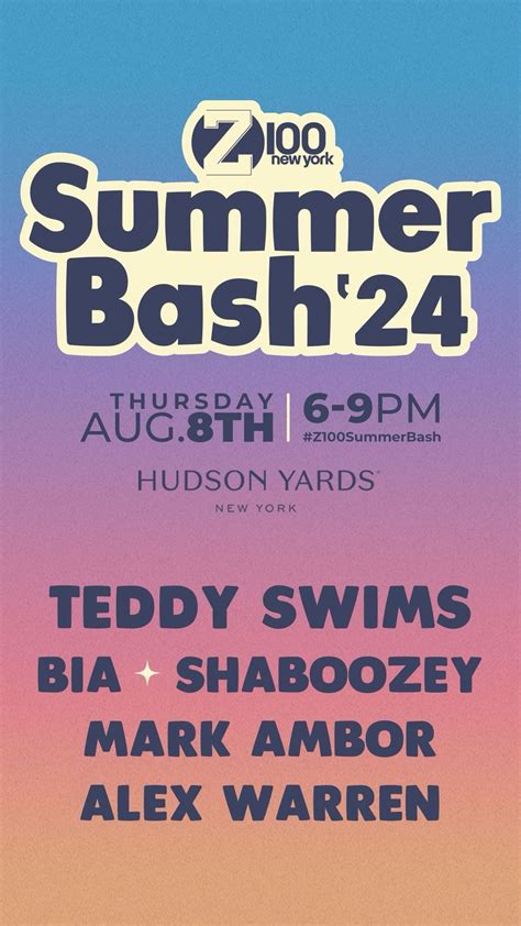 Join us on Thursday, August 8th at Hudson Yards for an unforgettable ...