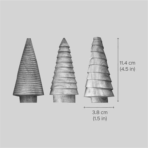 Buy Handmade Minimal Tree Shaped Wooden Ornaments For Christmas ...