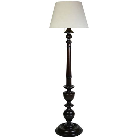 Monumental Turned Wood Floor Lamp For Sale at 1stDibs | black wood ...