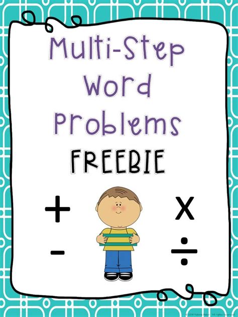 Image result for Easy Multi-Step Word Problems