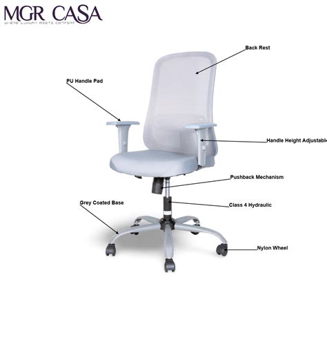 MGR ZOOM GERY MID-BACK MESH OFFICE CHAIR – MGR CASA