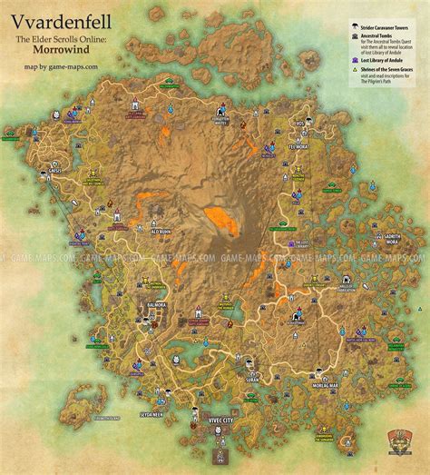 Vvardenfell map the elder scrolls online morrowind eso – Artofit