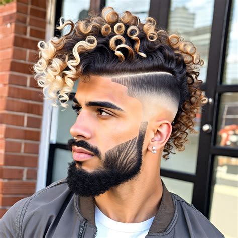 Burst Fade Curly Hair