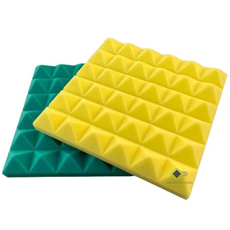 Pyramid Panels - Set of 100 | 1 Sqft, 2" Thick | 50 Density Studio Noi ...