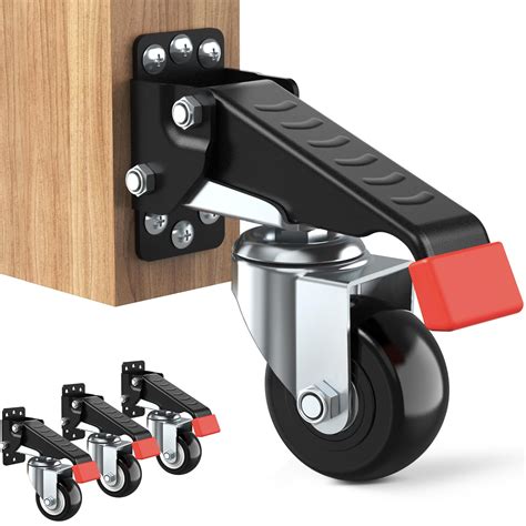 Snapklik.com : SPACEKEEPER Workbench Casters Kit 720 Lbs Retractable ...