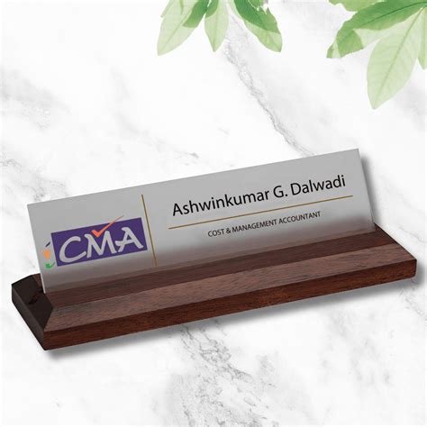 Office Desk Name Plate - Cost & Management Accountant (CMA)