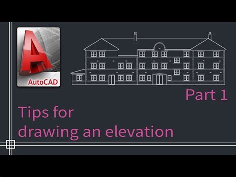 Autocad 2019 - How to draw a floor plan elevation PART 1