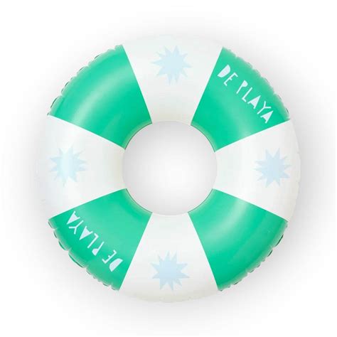 SUNNYLiFE White and Green Color Inflatable Pool Ring De Playa Esmerald ...