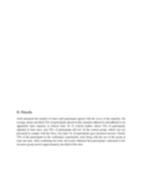 Conformity Experiment 的图像结果