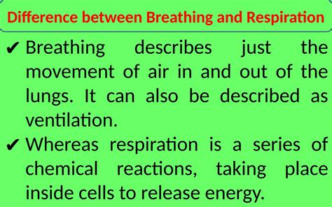Difference between Breathing and Respiration | PPTX