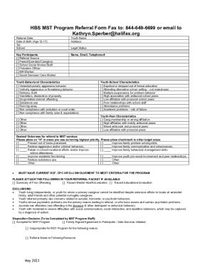 Fillable Online HBS MST Program Referral Form Fax to: 844-649-6699 or ...
