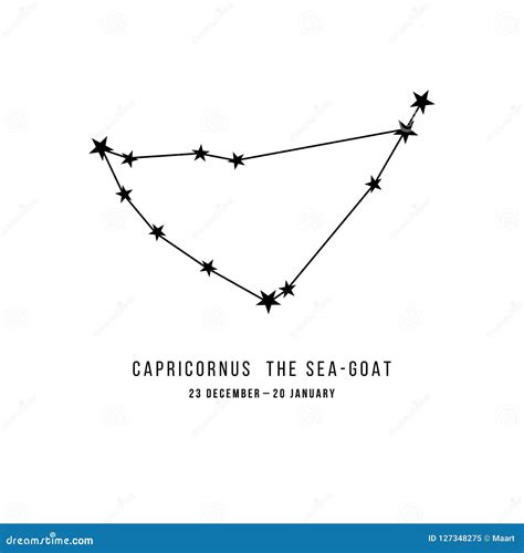 Zodiac Constellation Capricornus Stock Vector - Illustration of ...